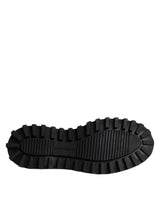 Dolce & Gabbana Black Calf Leather Hi-Trekking Derby Shoes
