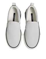 Dolce & Gabbana White Perforated Custom 2.Zero Sneakers Shoes