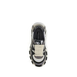 Dolce & Gabbana Gray Calf Leather Bos Taurus Chunky Sneakers