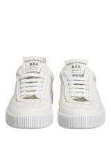 Dolce & Gabbana White Miami Leather Low Top Men Sneakers Shoes