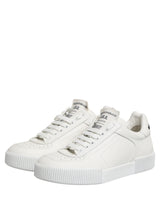Dolce & Gabbana White Miami Leather Low Top Men Sneakers Shoes