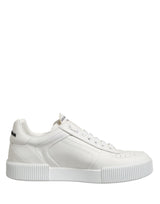 Dolce & Gabbana White Miami Leather Low Top Men Sneakers Shoes