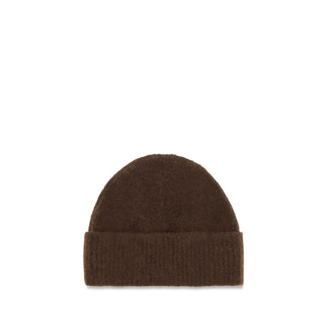 Ami Paris Brown Wool Oves Aries Beanie