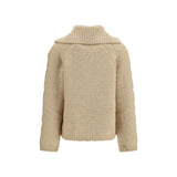 Moncler Beige Alpaca Vicugna Pacos Cardigan