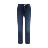 Jacob Cohen Blue Cotton Tapered Jeans
