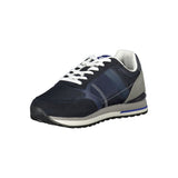 Gas Blue Polyurethane Mens Sneaker