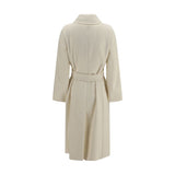 Max Mara White Wool Oves Aries Coat