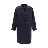 Max Mara Blue Wool Oves Aries Coat