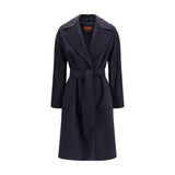 Max Mara Blue Wool Oves Aries Coat