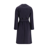 Max Mara Blue Wool Oves Aries Coat