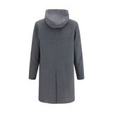 Lardini Gray Wool Oves Aries Coat