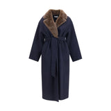 P.A.R.O.S.H. Blue Wool Oves Aries Coat
