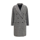 Brunello Cucinelli Gray Wool Oves Aries Coat