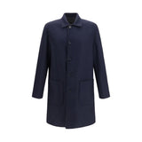 Etro Blue Wool Oves Aries Coat