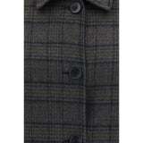 Etro Blue Wool Oves Aries Coat
