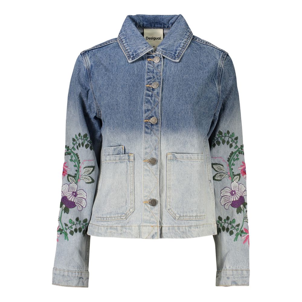 Desigual Blue Cotton Denim Jacket