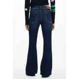 Desigual Blue Cotton Flared Jeans