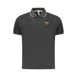 Accademia Militare Black Cotton Polo Shirt