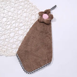 Coral Fleece Absorbent Flower Towel for Home Use