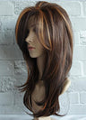 Medium-Length Straight Brown Linen Women's Hair