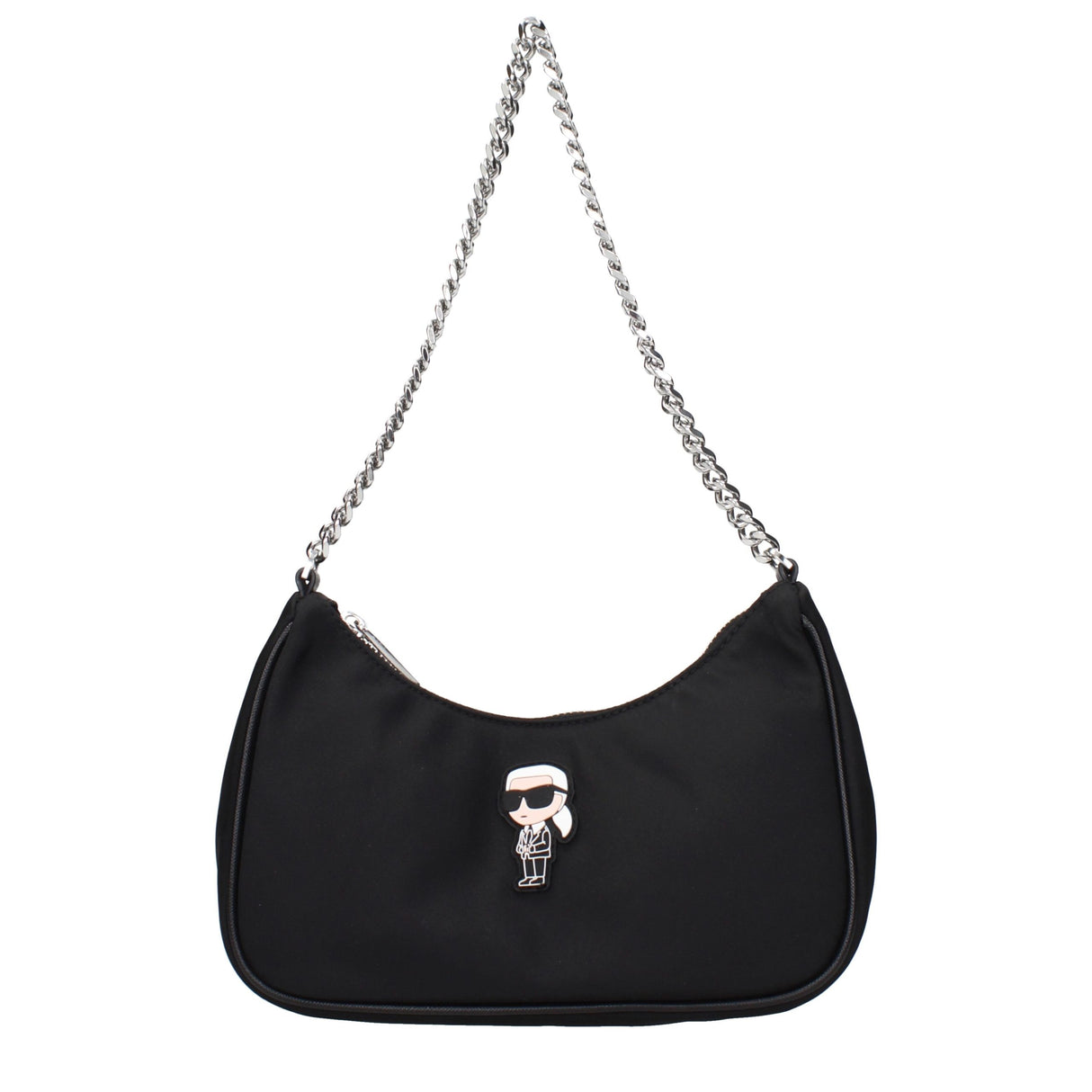 Karl Lagerfeld Black Fabric Shoulder Bag