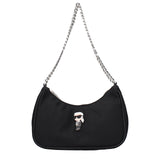 Karl Lagerfeld Black Fabric Shoulder Bag