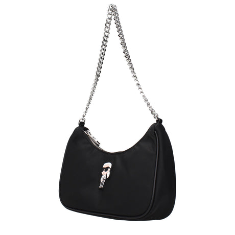 Karl Lagerfeld Black Fabric Shoulder Bag