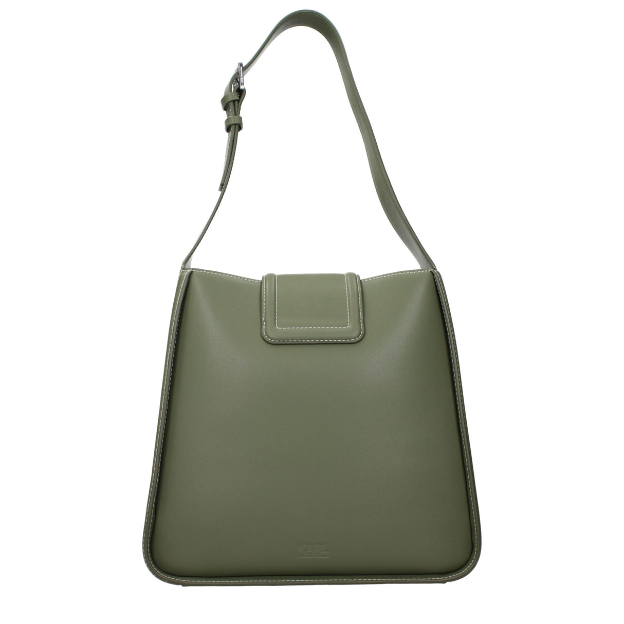 Karl Lagerfeld Green Leather Shoulder Bag