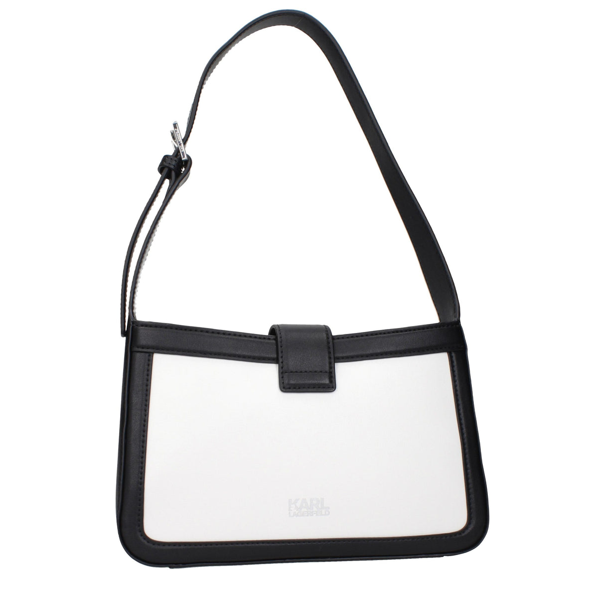 Karl Lagerfeld White Leather Shoulder Bag