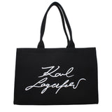 Karl Lagerfeld Black Fabric Shoulder Bag
