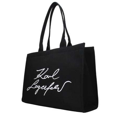 Karl Lagerfeld Black Fabric Shoulder Bag