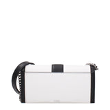 Karl Lagerfeld White Leather Clutch Bag