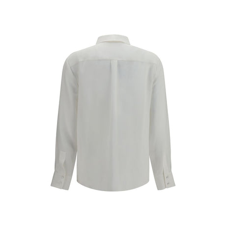 Lardini White Silk Dress Shirt