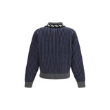 Versace Gray Wool Oves Aries Sweatshirt