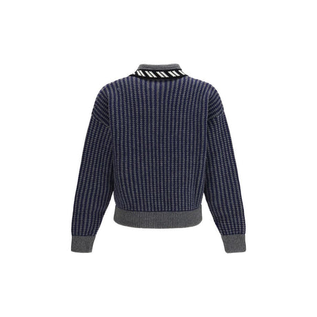 Versace Gray Wool Oves Aries Sweatshirt