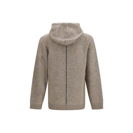 Giorgio Armani Beige Alpaca Vicugna Pacos Hoodie
