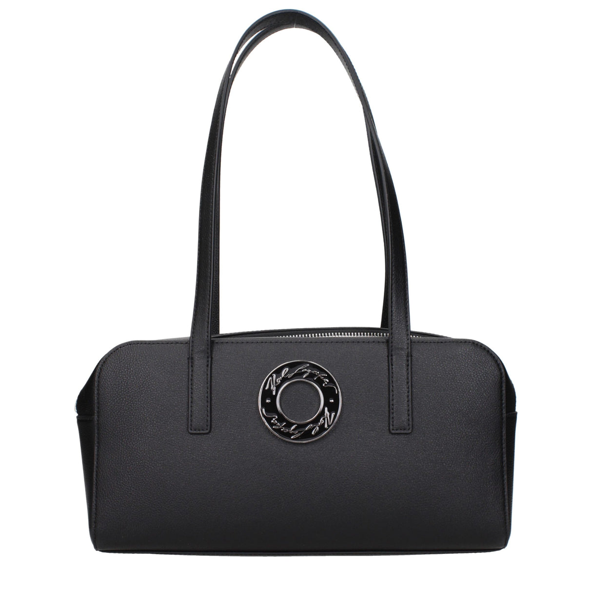 Karl Lagerfeld Black Leather Shoulder Bag