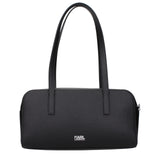 Karl Lagerfeld Black Leather Shoulder Bag