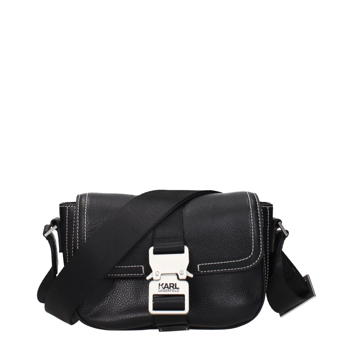 Karl Lagerfeld Black Leather Crossbody Bag