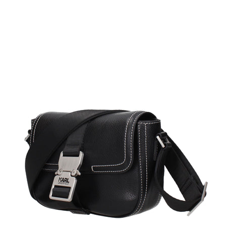 Karl Lagerfeld Black Leather Crossbody Bag