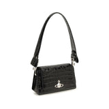 Vivienne Westwood Black Calf Leather Bos Taurus Handbag