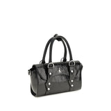 Vivienne Westwood Black Calf Leather Bos Taurus Shoulder Bag