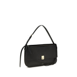 Ferragamo Black Calf Leather Bos Taurus Shoulder Bag