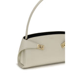 Ferragamo Beige Calf Leather Bos Taurus Shoulder Bag