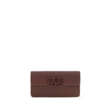 Valentino Garavani Brown Calf Leather Bos Taurus Wallet