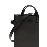Valentino Garavani Black Calf Leather Bos Taurus Shoulder Bag