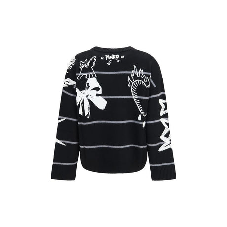 PINKO Black Wool Oves Aries Sweatshirt