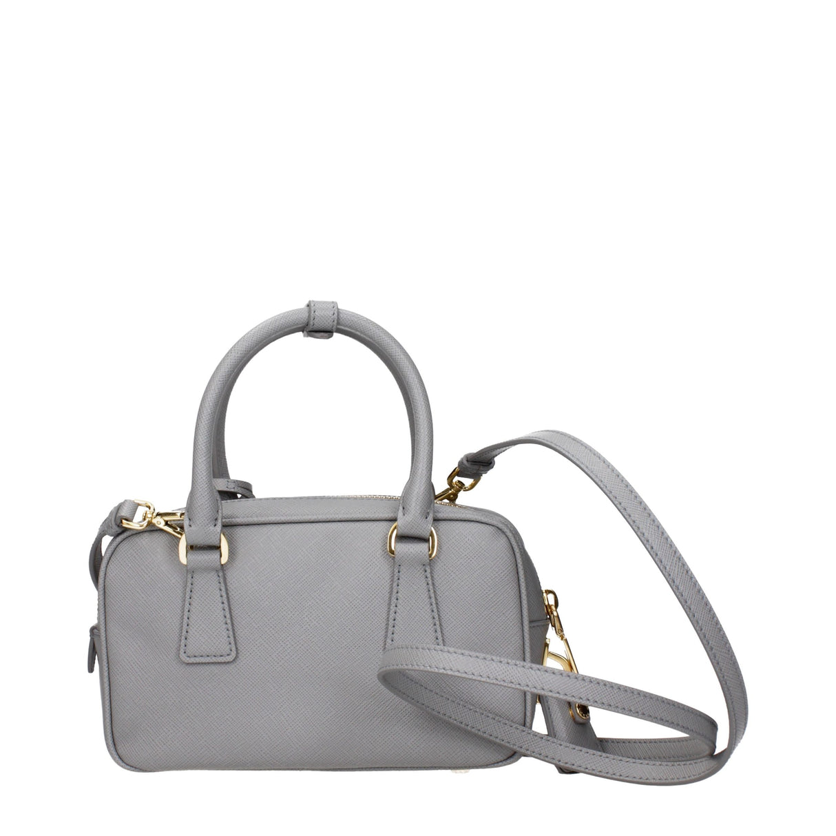 Prada Gray Leather Handbag