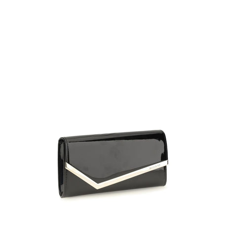 Jimmy Choo Black Calf Leather Bos Taurus Clutch Bag