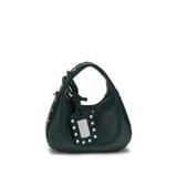 Ganni Bicolor Recycled Leather Shoulder Bag